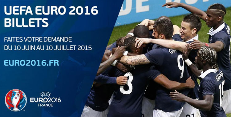 Réservez vos billets pour l'Euro 2016