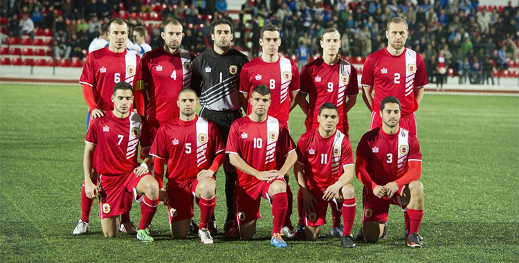 Les joueurs de foot de Gibraltar