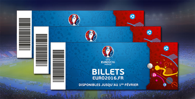 Tickets pour l'Euro 2016 de foot